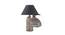 Waylon Table Lamp (Black Shade Colour, Cotton Shade Material, White Distress) by Urban Ladder - Design 1 Side View - 769356