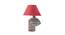 Ryder Table Lamp (Cotton Shade Material, Maroon Shade Colour, White Distress) by Urban Ladder - Design 1 Side View - 769358