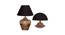 Ashton Table Lamp (Brown, Black Shade Colour, Cotton Shade Material) by Urban Ladder - Design 1 Side View - 769373