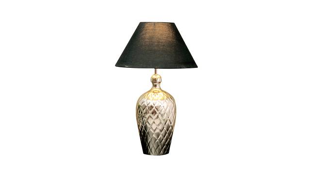 Easton Table Lamp (Nickel, Black Shade Colour, Cotton Shade Material) by Urban Ladder - Front View Design 1 - 769385