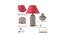 Ryder Table Lamp (Cotton Shade Material, Maroon Shade Colour, White Distress) by Urban Ladder - Ground View Design 1 - 769389