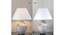 Myles Table Lamp (White Shade Colour, Cotton Shade Material, White Distress) by Urban Ladder - Rear View Design 1 - 769429