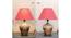 Luke Table Lamp (Brown, Cotton Shade Material, Maroon Shade Colour) by Urban Ladder - Rear View Design 1 - 769434
