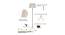 Beatrice Floor Lamp (Cotton Shade Material, Beige Shade Colour, Black & Copper) by Urban Ladder - Ground View Design 1 - 769437