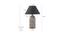 Waylon Table Lamp (Black Shade Colour, Cotton Shade Material, White Distress) by Urban Ladder - Design 1 Dimension - 769451
