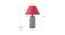 Ryder Table Lamp (Cotton Shade Material, Maroon Shade Colour, White Distress) by Urban Ladder - Design 1 Dimension - 769452