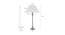 River Table Lamp (White Shade Colour, Cotton Shade Material, Chrome) by Urban Ladder - Design 1 Dimension - 769498