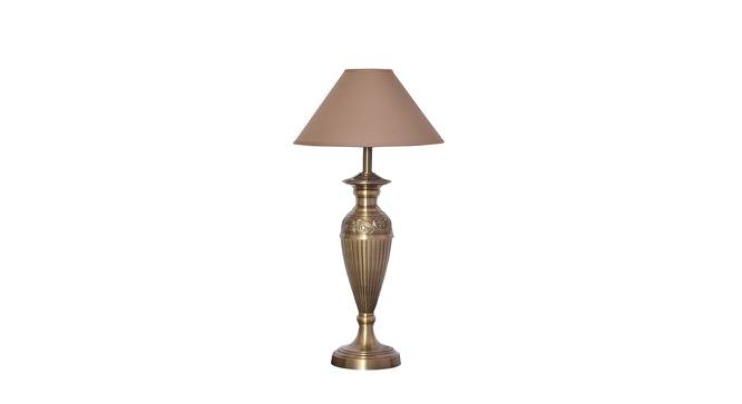 Tasha Table Lamp (Antique Brass, Cotton Shade Material, Beige Shade Colour) by Urban Ladder - Front View Design 1 - 769530