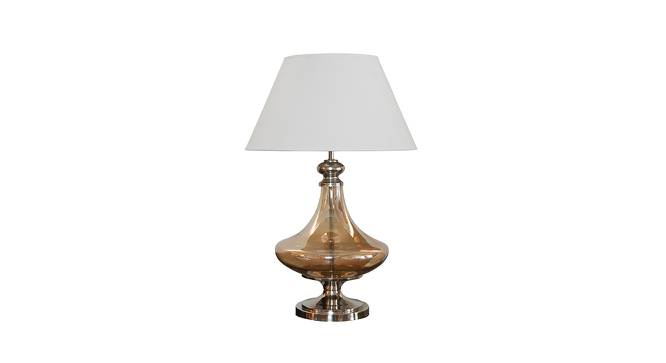 Delicea Table Lamp (Gold, White Shade Colour, Cotton Shade Material) by Urban Ladder - Front View Design 1 - 769532