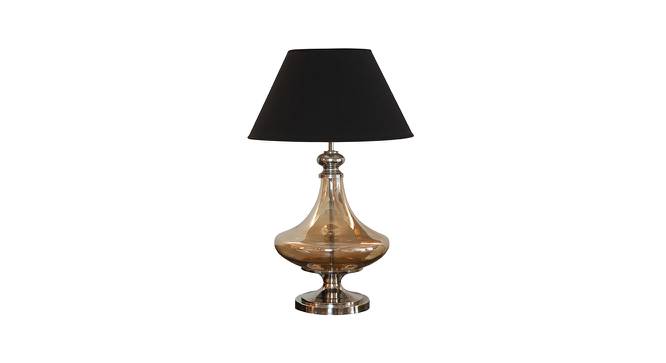 Delicea Table Lamp (Gold, Black Shade Colour, Cotton Shade Material) by Urban Ladder - Front View Design 1 - 769533