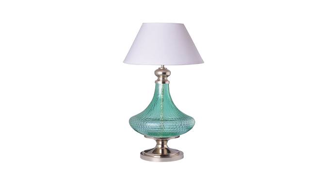 Blue Ocean Table Lamp (Green, White Shade Colour, Cotton Shade Material) by Urban Ladder - Front View Design 1 - 769534