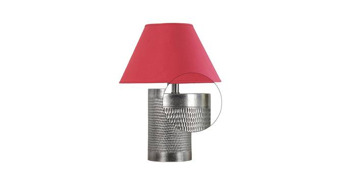 Ohagun Table Lamp (Brown, Cotton Shade Material, Maroon Shade Colour) by Urban Ladder - Design 1 Side View - 769540