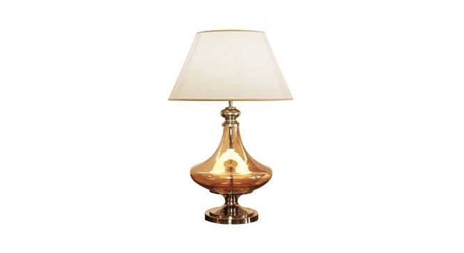 Delicea Table Lamp (Gold, White Shade Colour, Cotton Shade Material) by Urban Ladder - Design 1 Side View - 769548
