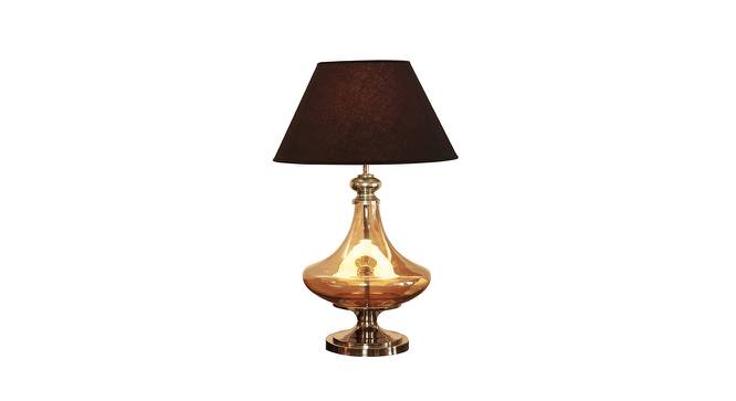 Delicea Table Lamp (Gold, Black Shade Colour, Cotton Shade Material) by Urban Ladder - Design 1 Side View - 769549