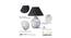 Harmony Table Lamp (Black Shade Colour, Cotton Shade Material, White - Distressed Finish) by Urban Ladder - Ground View Design 1 - 769560