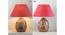 Samsula Table Lamp (Natural, Cotton Shade Material, Maroon Shade Colour) by Urban Ladder - Rear View Design 1 - 769575