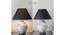 Harmony Table Lamp (Black Shade Colour, Cotton Shade Material, White - Distressed Finish) by Urban Ladder - Rear View Design 1 - 769576