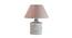 Garlen Table Lamp (Cotton Shade Material, White - Distressed Finish, Beige Shade Colour) by Urban Ladder - Front View Design 1 - 769615