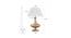 Delicea Table Lamp (Gold, White Shade Colour, Cotton Shade Material) by Urban Ladder - Design 1 Dimension - 769618