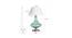 Blue Ocean Table Lamp (Green, White Shade Colour, Cotton Shade Material) by Urban Ladder - Design 1 Dimension - 769622