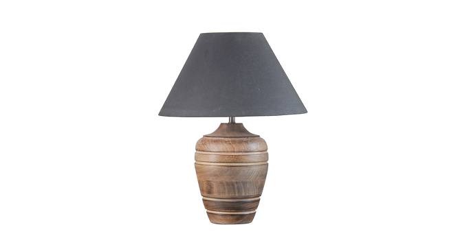 Knepp Table Lamp (Natural, Black Shade Colour, Cotton Shade Material) by Urban Ladder - Front View Design 1 - 769627