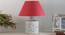 Garlen Table Lamp (Cotton Shade Material, White - Distressed Finish, Maroon Shade Colour) by Urban Ladder - Design 1 Side View - 769639