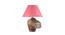 Knepp Table Lamp (Natural, Cotton Shade Material, Maroon Shade Colour) by Urban Ladder - Design 1 Side View - 769644