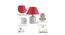 Garlen Table Lamp (Cotton Shade Material, White - Distressed Finish, Maroon Shade Colour) by Urban Ladder - Ground View Design 1 - 769654