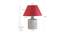 Garlen Table Lamp (Cotton Shade Material, White - Distressed Finish, Maroon Shade Colour) by Urban Ladder - Design 1 Dimension - 769685