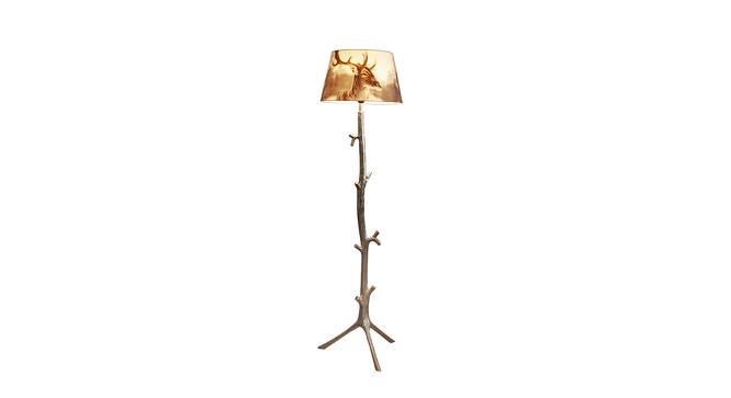 Veeramma Floor Lamp (White, Printed Shade Finish) by Urban Ladder - Design 1 Side View - 769717