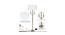 Axel Floor Lamp (Brass, Cotton Shade Material, Off White Shade Colour) by Urban Ladder - Design 1 Side View - 769718