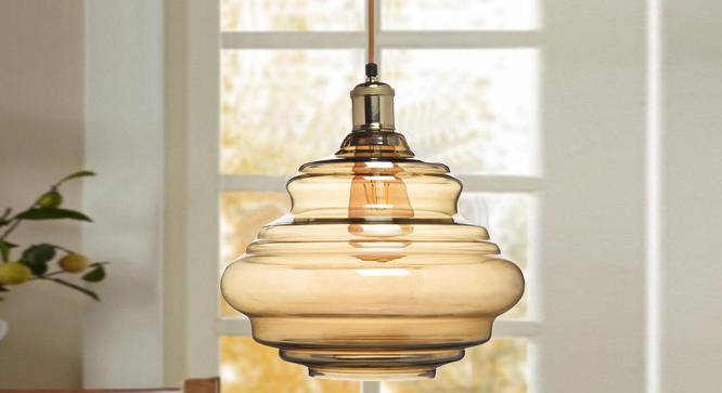 Oslo Hanging Lamp (Grey) by Urban Ladder - Design 1 Side View - 769720
