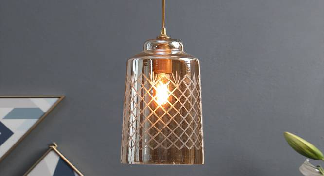 Bosnia Hanging Lamp (Amber) by Urban Ladder - Design 1 Side View - 769721