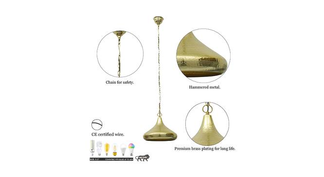 Leo Pendant (Brass) by Urban Ladder - Design 1 Side View - 769724