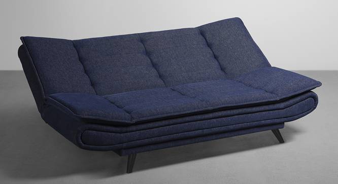 Smith 3 Seater Manual Sofa cum Bed in Blue (Ink Blue) by Urban Ladder - Front View Design 1 - 