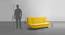 Smith 3 Seater Manual Sofa cum Bed in Yellow (Sunshine Yellow) by Urban Ladder - Dimension Design 1 - 