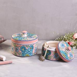 Kitchen Organizers Design Multipurpose Handcrafted Ceramic Jar Pink (Pink)