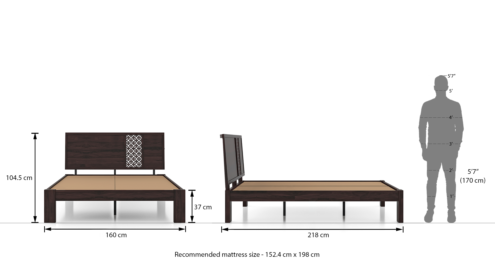 Alaca queen bed dimensions