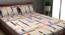 Tetris - 144TC King Size Cotton Bedsheet with 2 Pillow Covers (108x108 Crème) (King Size, Creme) by Urban Ladder - Front View Design 1 - 769997