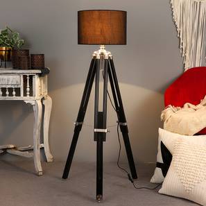 pristine interiors Pierre Black Cotton Shade Floor Lamp-picture-35