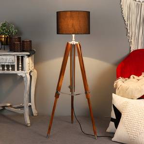 pristine interiors Remy Black Cotton Shade Floor Lamp-picture-36