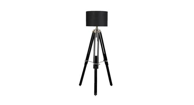 Pierre Black Cotton Shade Floor Lamp (Black) by Urban Ladder - Front View Design 1 - 770212