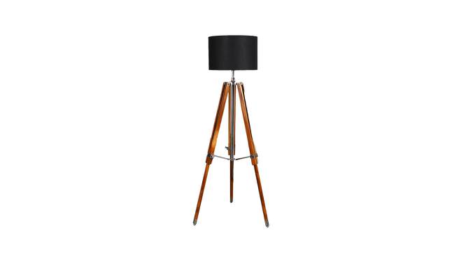 Remy Black Cotton Shade Floor Lamp (Black) by Urban Ladder - Front View Design 1 - 770217