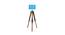 Reynard Black Cotton Shade Floor Lamp (Blue) by Urban Ladder - Front View Design 1 - 770220