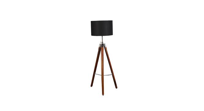 Hemmings Black Cotton Shade Floor Lamp (Black) by Urban Ladder - Front View Design 1 - 770223
