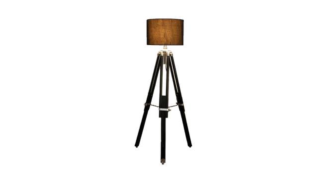 Pierre Black Cotton Shade Floor Lamp (Black) by Urban Ladder - Design 1 Side View - 770232