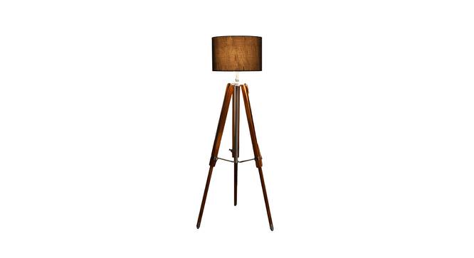 Remy Black Cotton Shade Floor Lamp (Black) by Urban Ladder - Design 1 Side View - 770237
