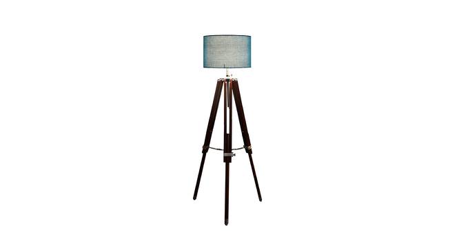 Reynard Black Cotton Shade Floor Lamp (Blue) by Urban Ladder - Design 1 Side View - 770240