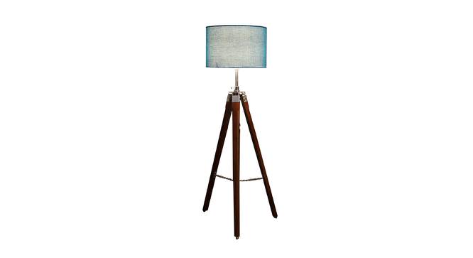 Rigny Blue Cotton Shade Floor Lamp (Blue) by Urban Ladder - Design 1 Side View - 770241