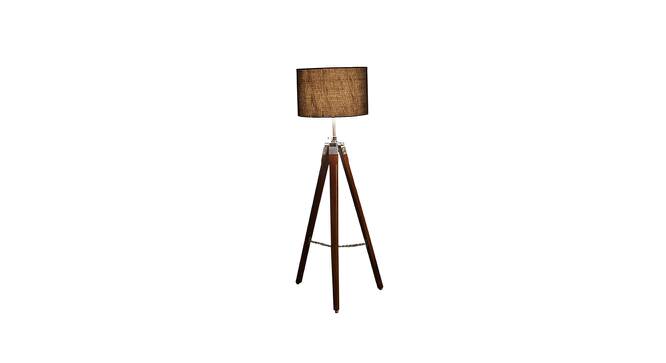 Hemmings Black Cotton Shade Floor Lamp (Black) by Urban Ladder - Design 1 Side View - 770243